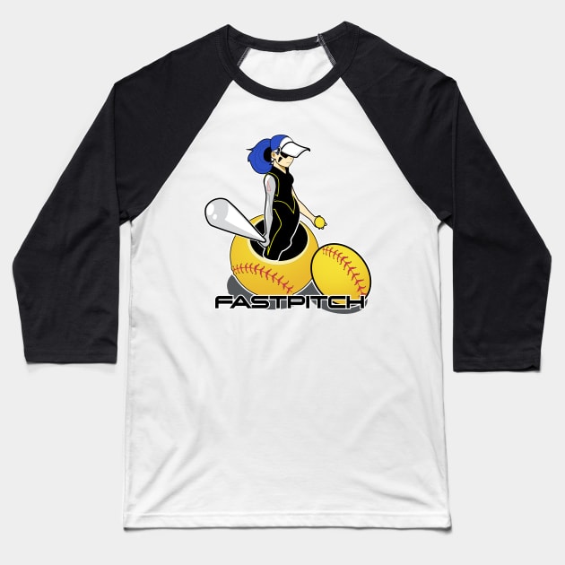 Fastpitch Hitter Baseball T-Shirt by Spikeani